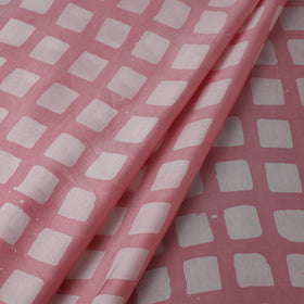 Pink - Kutch Batik Print Modal Silk Fabric 08