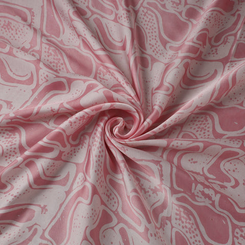 Pink - Kutch Batik Print Modal Silk Fabric 16