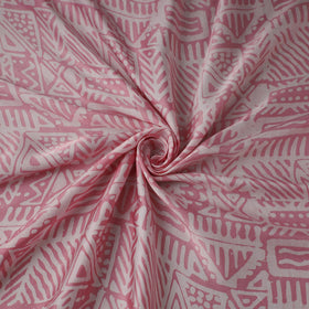 Pink - Kutch Batik Print Modal Silk Fabric 35