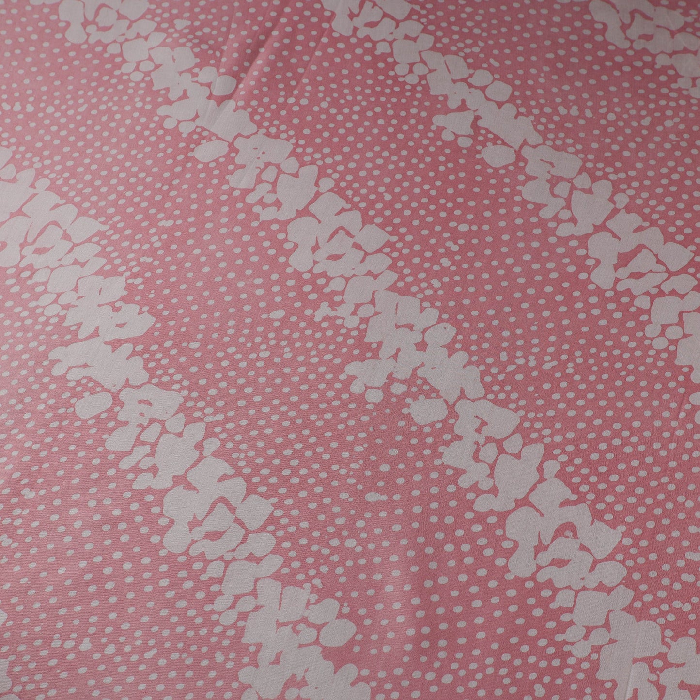 Pink - kutch batik modal silk fabric 36 - handcrafted