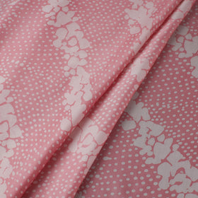 Pink - kutch batik modal silk fabric 36 - handcrafted