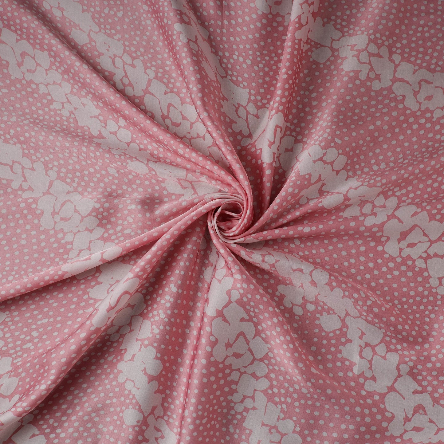 Pink - kutch batik modal silk fabric 36 - handcrafted