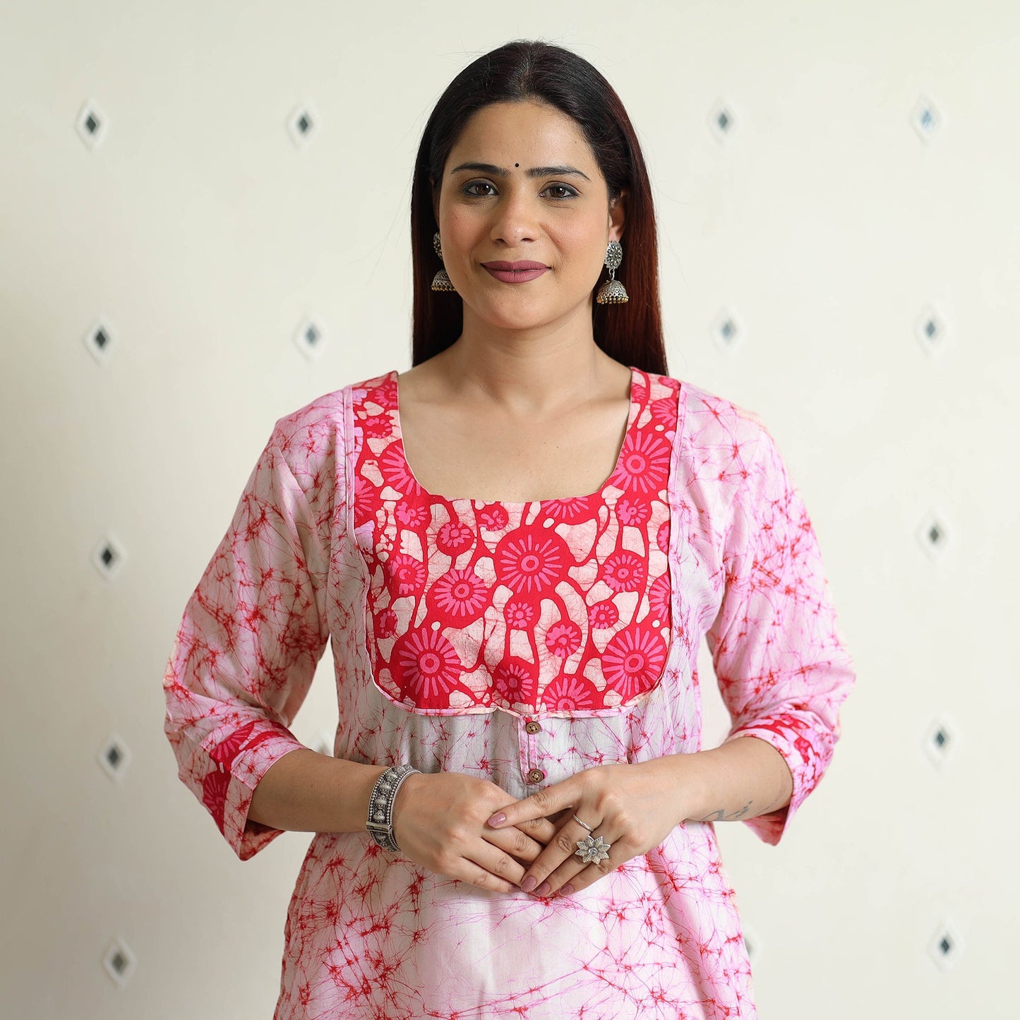 Buy Kutch Batik Printed Cotton Straight Kurta for Women