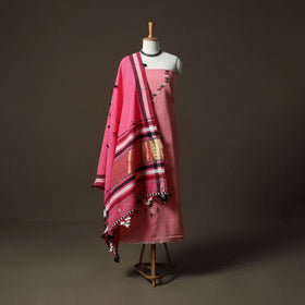 Kutch bhujodi handloom kala cotton 3pc unstitched dress