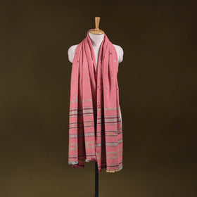 Pink - kutch bhujodi handwoven mirror work acrylic wool