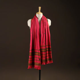 Kutch bhujodi handwoven mirror work wool shawl 16