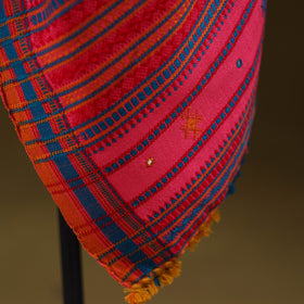 Kutch bhujodi handwoven mirror work acrylic wool shawl 50