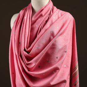 Kutch bhujodi mirror work handwoven merino wool shawl 30