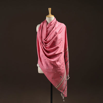 Kutch bhujodi mirror work handwoven merino wool shawl 30