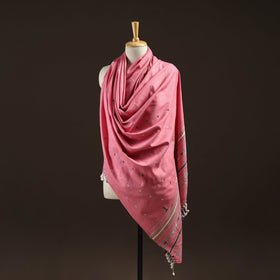 Kutch bhujodi mirror work handwoven merino wool shawl 30