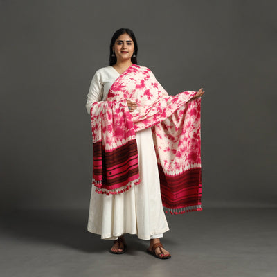  Pink Kutch Bhujodi Weaving Handloom Cotton Dupatta