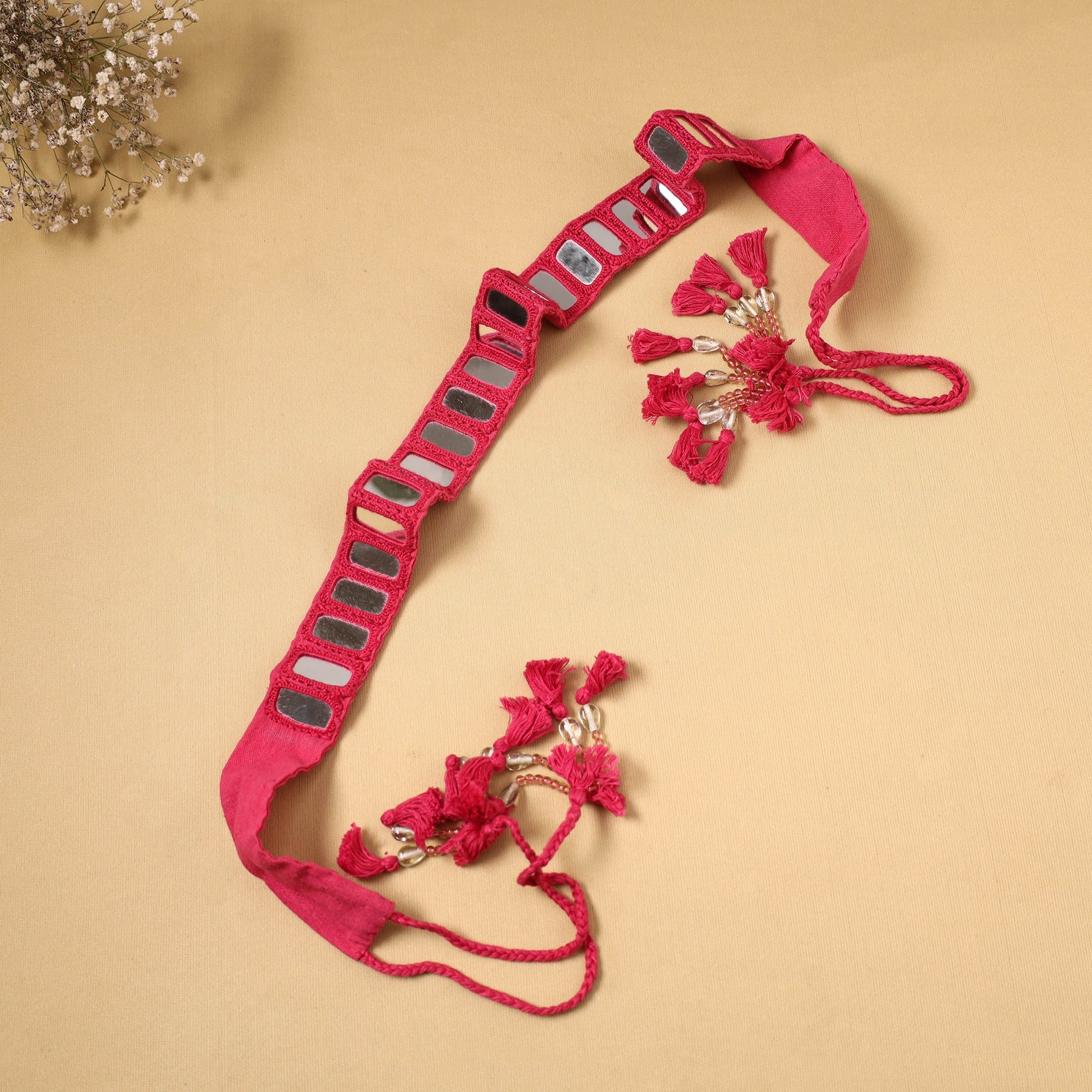 Kutch embroidery mirror work dori waist belt / kamarbandh