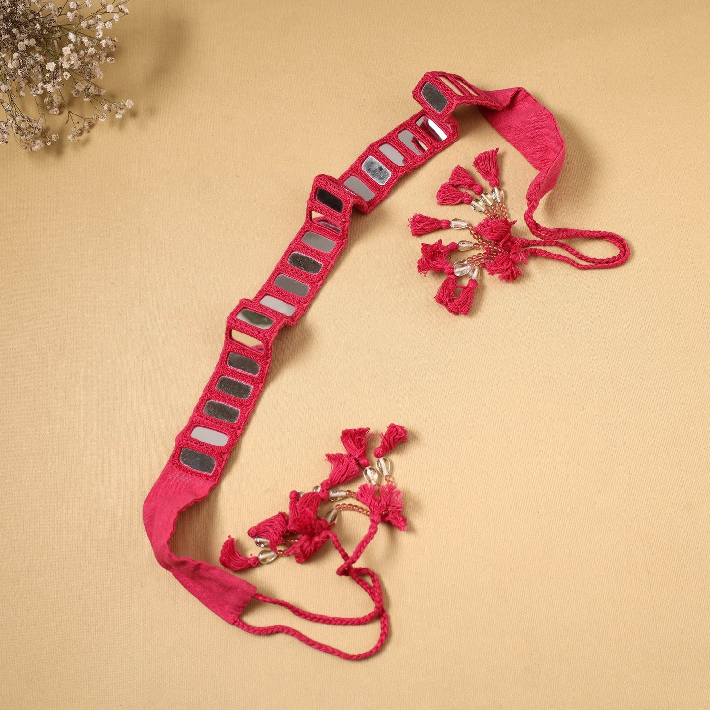 Kutch embroidery mirror work dori waist belt / kamarbandh