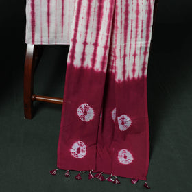 Kutch hand embroidered mirror work clamp dyed cotton