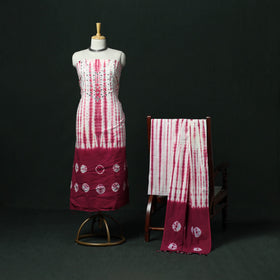 Kutch hand embroidered mirror work clamp dyed cotton