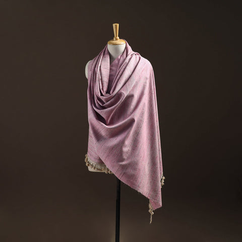 Pink - kutch bhujodi handspun handwoven merino wool x katia