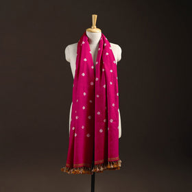 Kutch handwoven merino wool bandhani tie-dye shawl 136