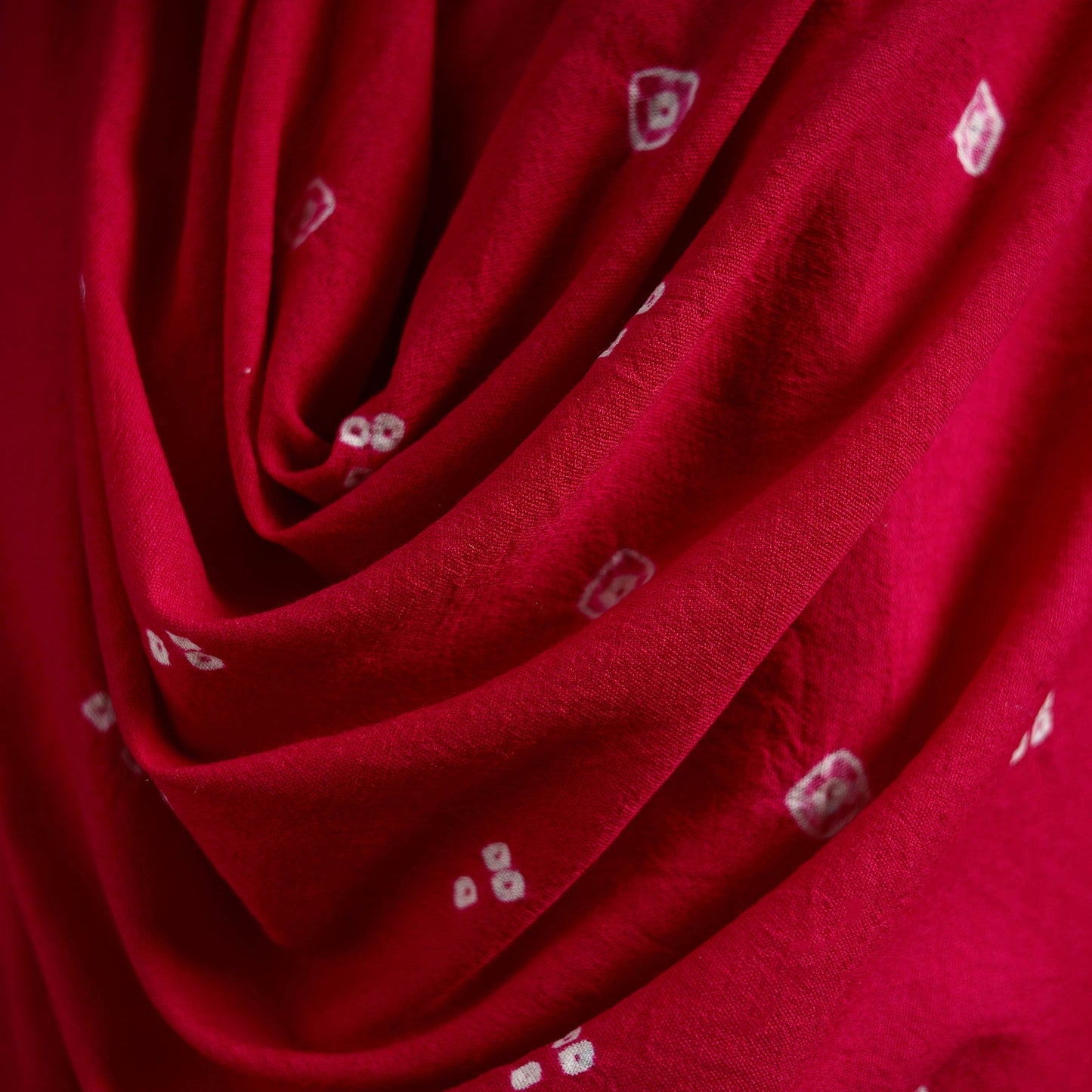 Kutch handwoven merino wool bandhani tie-dye shawl 26