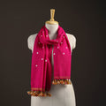 Kutch handwoven merino wool bandhani tie-dye stole 167