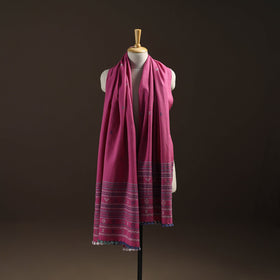 Pink - kutch bhujodi handwoven merino wool dhabla shawl 37