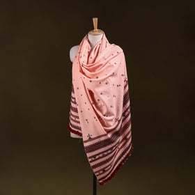 Pink - kutch bhujodi handwoven mirror work acrylic wool