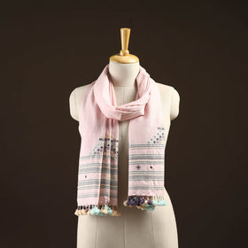 Kutch handwoven mirror work merino wool embroidered stole