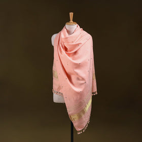 Pink - kutch handwoven zari & mirror work acrylic wool