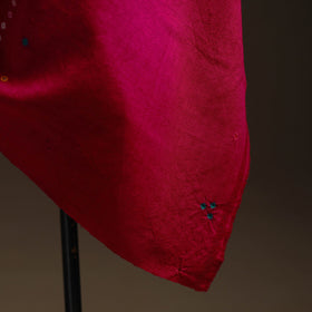 Kutch mirror work handwoven bandhani bagida woolen shawl 12