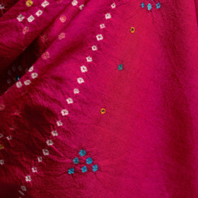 Kutch mirror work handwoven bandhani bagida woolen shawl 12