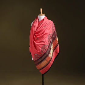 Pink - kutch neran hand embroidery mirror work woollen