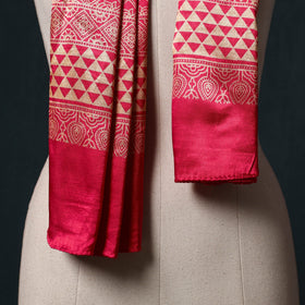 Kutch printed mashru silk stole 20 - handcrafted