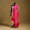 Pink - kutch printed rayon dupatta 23 - handcrafted