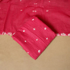 Kutch tie-dye bandhani satin cotton 3pc unstitched dress