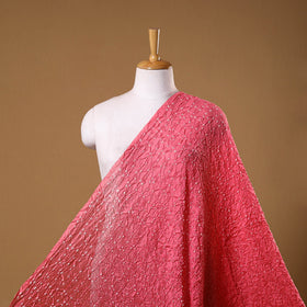 Pink - kutch tie-dye chanderi silk bandhani fabric 07