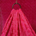 Pink - kutch tie-dye chanderi silk bandhani fabric 17