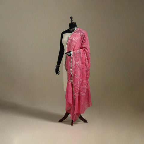 Kutch tie-dye cotton bandhani dupatta 31 - handcrafted