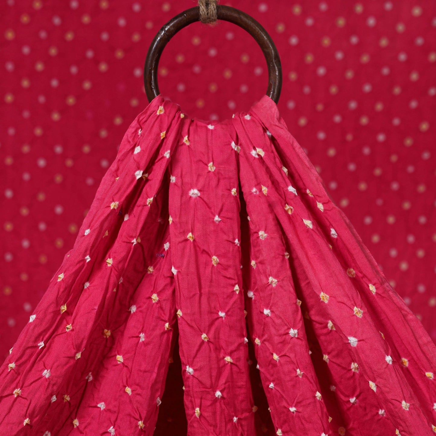 Kutch tie-dye cotton bandhani fabric 02 - handcrafted