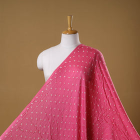 Pink - kutch tie-dye cotton bandhani fabric 03 - handcrafted