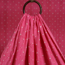 Pink - kutch tie-dye cotton bandhani fabric 03 - handcrafted