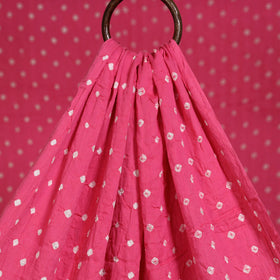 Pink - kutch tie-dye cotton bandhani fabric 05 - handcrafted