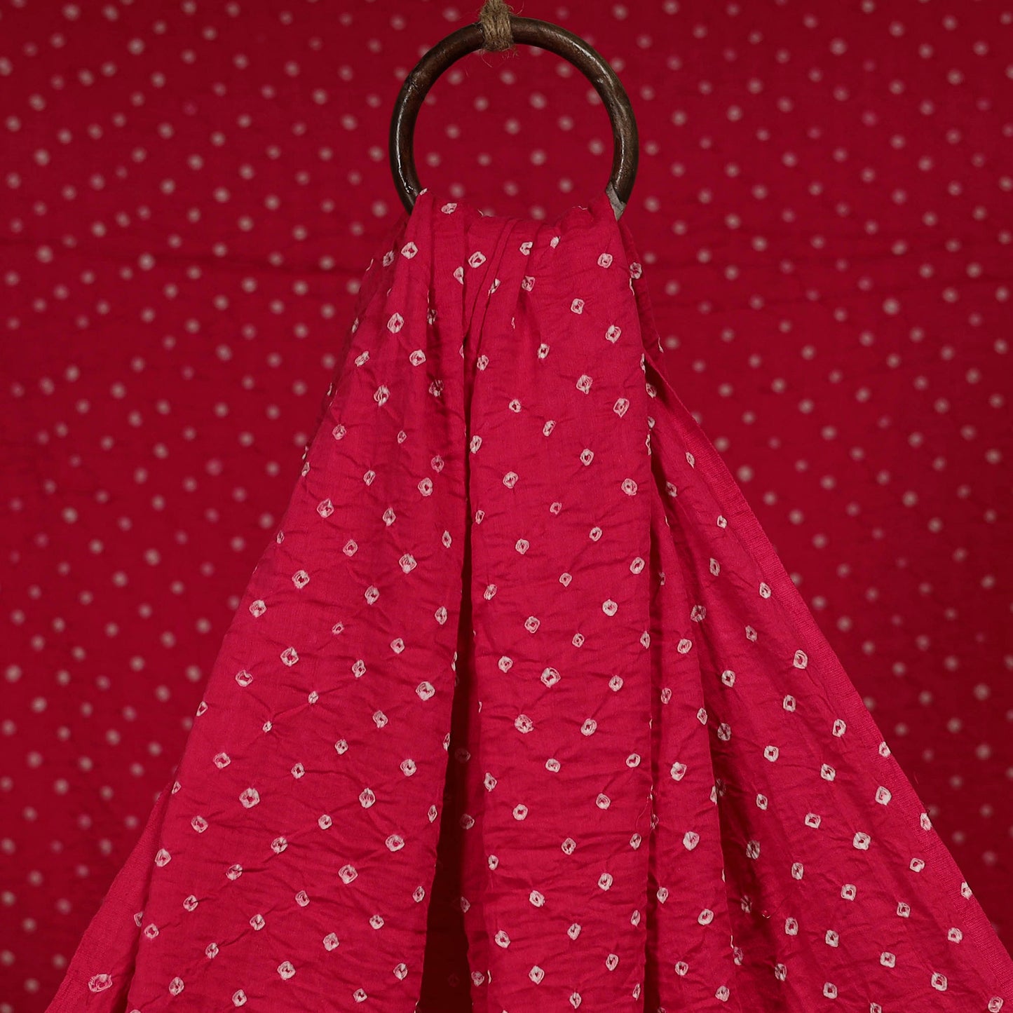 Pink - Kutch Tie-Dye Cotton Bandhani Fabric 08