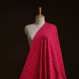 Pink - Kutch Tie-Dye Cotton Bandhani Fabric 08