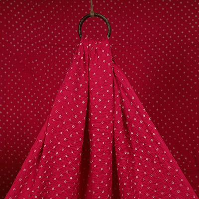 Pink - Kutch Tie-Dye Cotton Bandhani Fabric 08