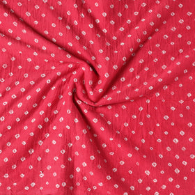 Pink Kutch Tie-Dye Cotton Bandhani Precut Fabric