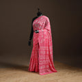 Pink - kutch tie-dye cotton bandhani saree 51 - handcrafted