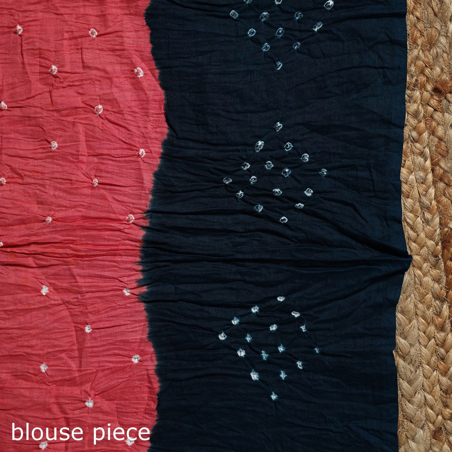 Kutch tie-dye cotton bandhani saree with blouse piece 35