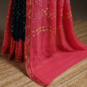 Kutch tie-dye cotton bandhani saree with blouse piece 40