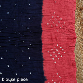 Kutch tie-dye cotton bandhani saree with blouse piece 47