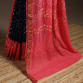 Kutch tie-dye cotton bandhani saree with blouse piece 47