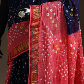 Kutch tie-dye cotton bandhani saree with blouse piece 47